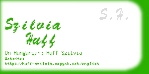 szilvia huff business card